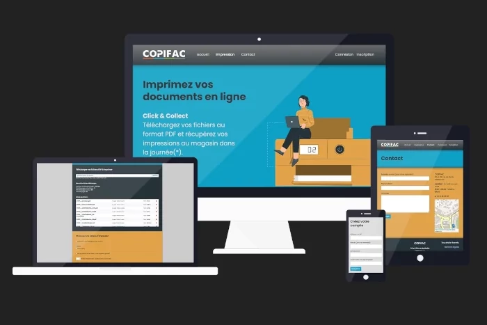 création site internet sur-mesure responsive pour Copifac