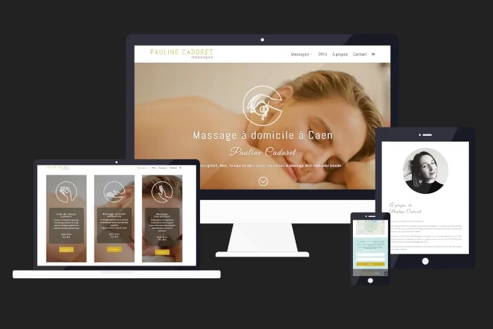 création site internet E-commerce Wordpress responsive paulinecadoret-massage.fr